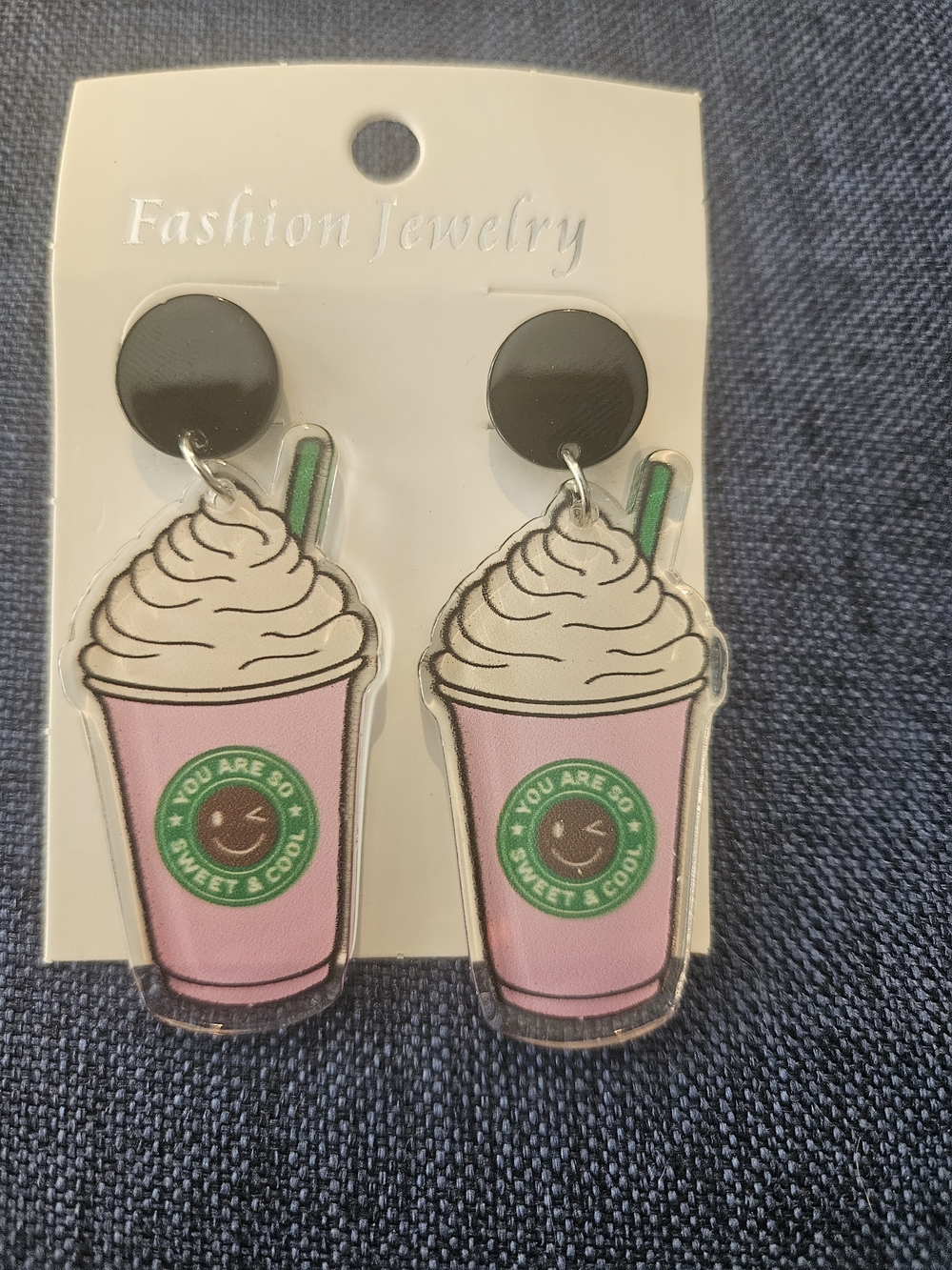 Fashion Jewelry Pink Frappe Drop Earrings